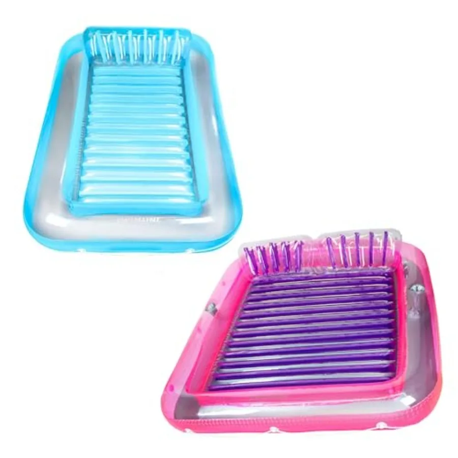 Outdoor lounge float combo for suntan tub use, cushioned XL design in blue and purple, quick-dry fabric with UV-resistant mater