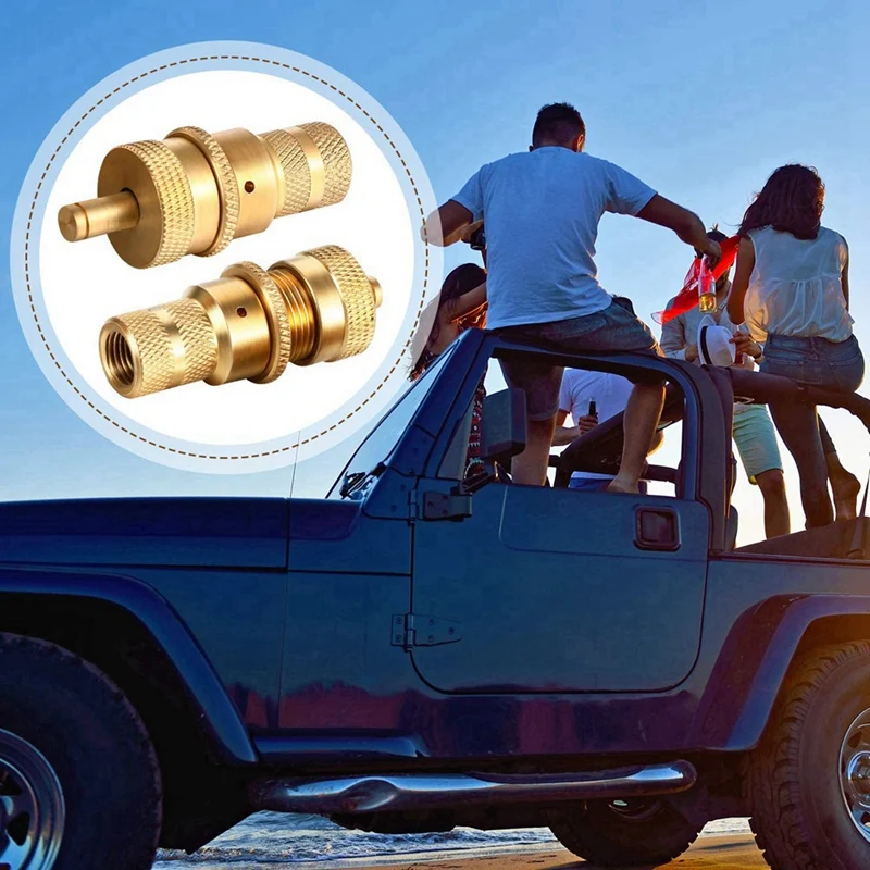 8Pcs Offroad Brass Tire Venting Machine S Kit Automatic 6-30Psi Tyre Tire Pressure Relief Valve Deflators Bleeder Valve