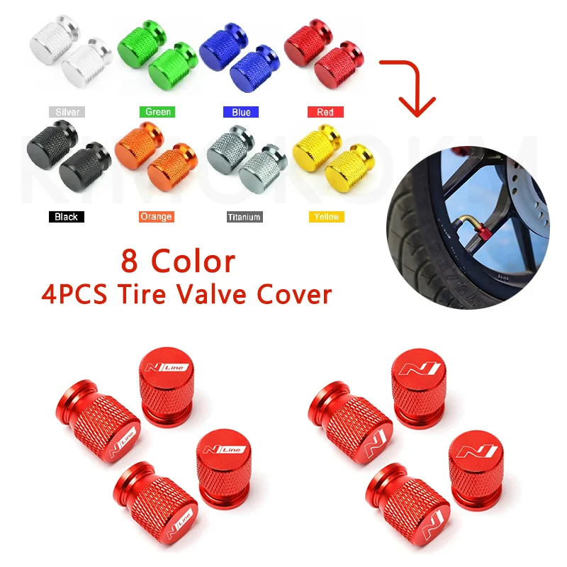 4PCS/set Car Aluminum Bike Moto Car Tires Wheel Valve Cap Cover for Hyundai I10 I20 I30 I40 IX20 IX35 Tucson Car Accessories