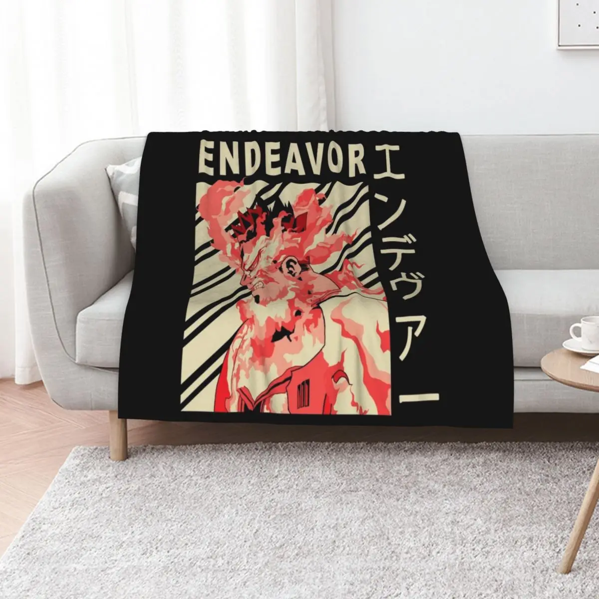 Enji Todoroki Vintage Art Throw Blanket Beautifuls Summer Beddings for sofa Plush sofa bed Personalized Gift Blankets