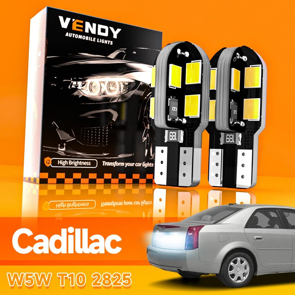 2 قطعة لوحة ترخيص مُضاء ضوء لمبة W5W T10 168 مصباح Canbus لكاديلاك CTS XLR SRX STS DTS ATS ELR XTS Escalade ESV EXT Seville