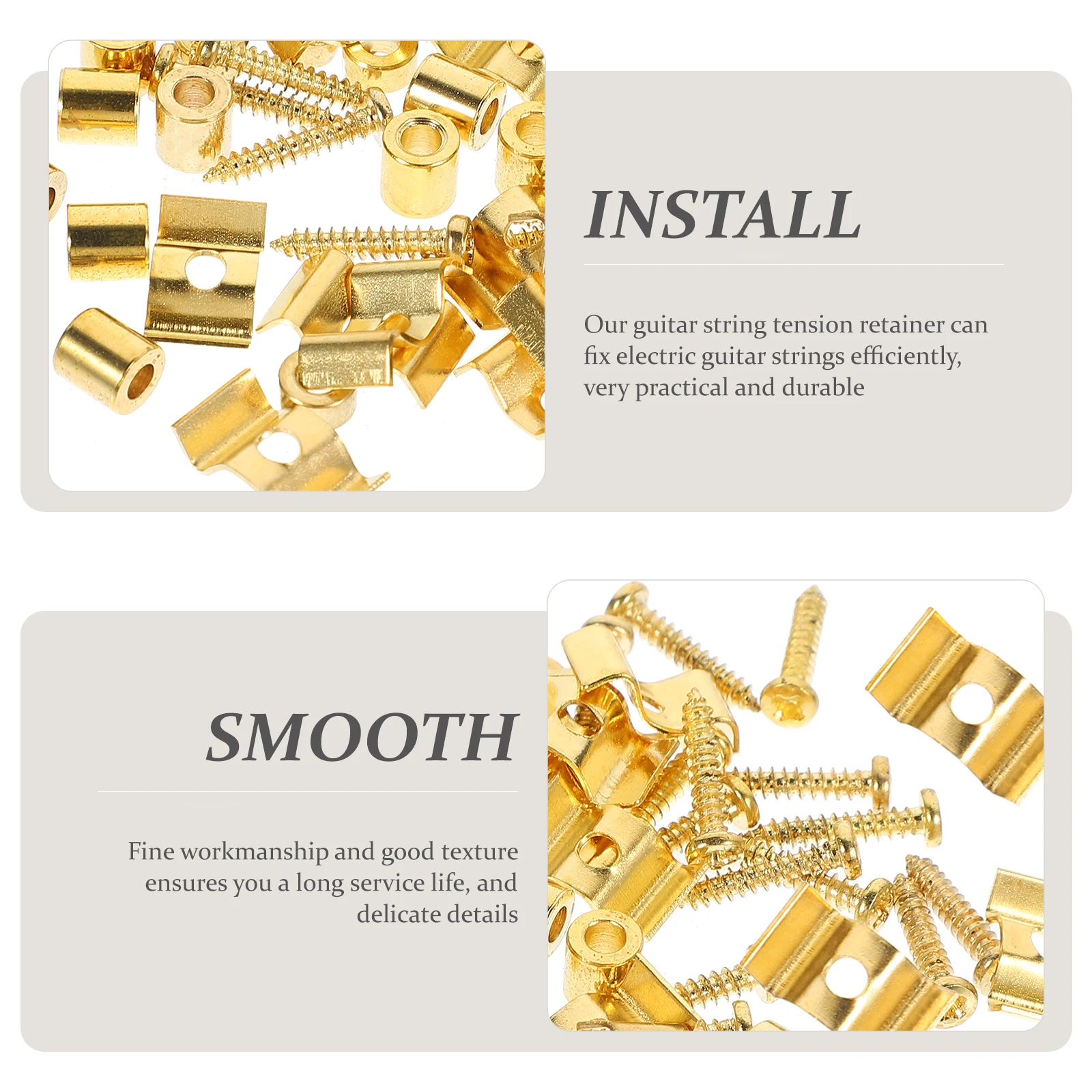 

10 set Guitar Retainer Metal Headstock String Rods Small Lightweight Durable Press String Buckle For Electric Guitar Stable