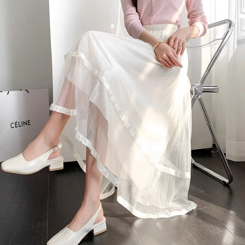 Both Sides Wear A Line Skirts Women Korean Fashion Clothing Casual Faldas Ajustadas High Waist Harajuku Pleated Flared Skirt y2k