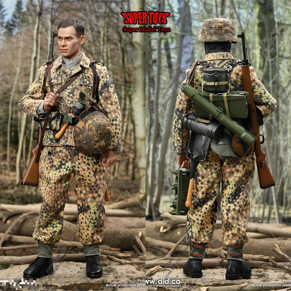 

Original DID D80171 1/6 Scale Men Solider WWII 12th Armored Division G43 Rifle Shooter Leo 12'' Action Figure Full Set Model