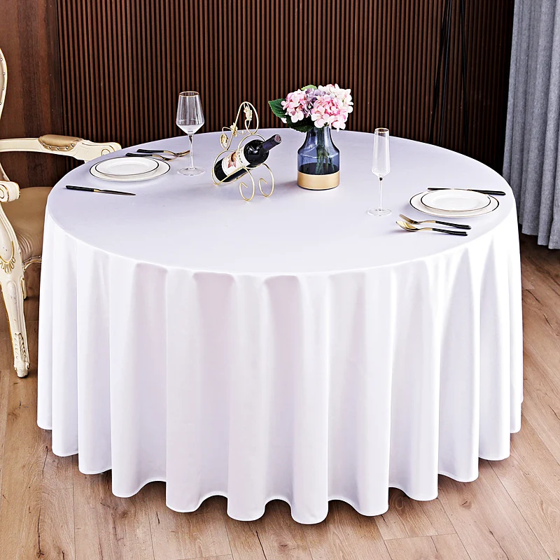 4FT/6FT Round Table Cover Hotel restaurant dining banquet circular tablecloth high-end satin Protective covers