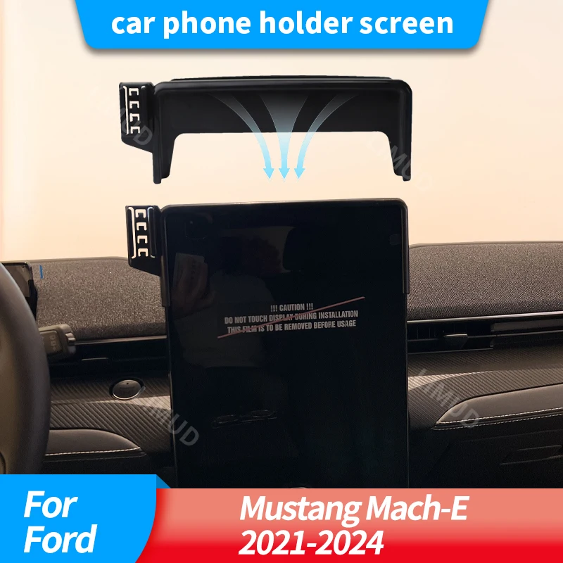 

Car phone holder screen For Ford Mustang Mach-E 2021-2024 Gravity Crocodile Clip Automatic Locking Mirror Phone Stand Universal
