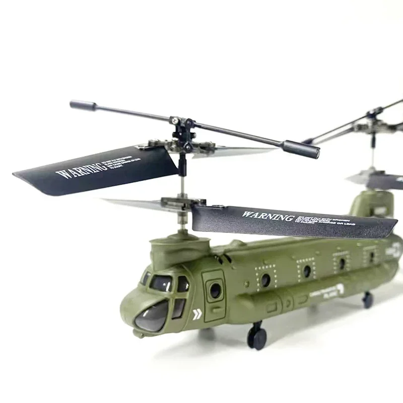 Helicóptero de controle remoto para crianças, RC aeronaves armadas, Chinook modelo, transporte militar, presente de aniversário, novo, S026h, 2.4g Hz