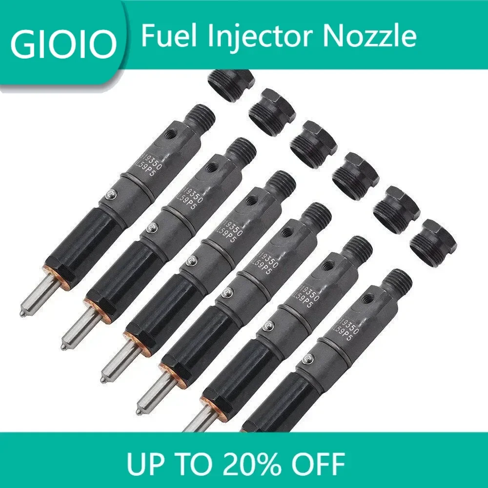 

6Pcs 50hp Fuel Injectors 0432131837 3919350 3919339 For 89-93 Dodge Cummins 5.9L 6BT Diesel Engeine