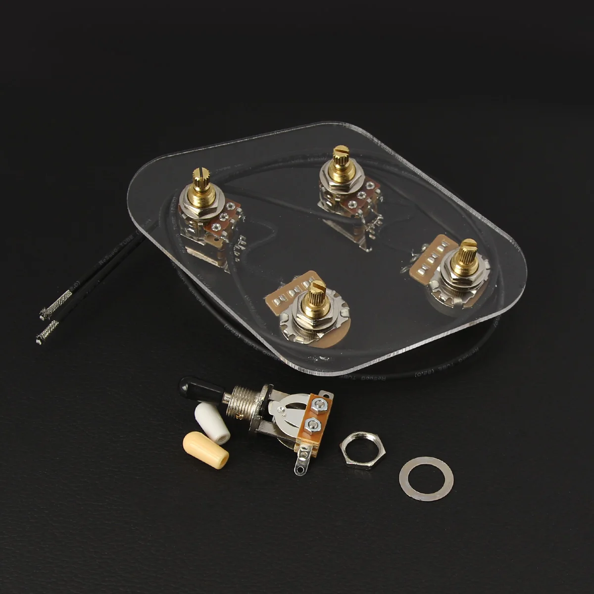 YENI 2T2V Kablo Demeti Gitar Yükseltme Bobin Bölünmüş Kiti ile Itme-İtme Tencere 500 k 3 Yollu Anahtarı LP Gitar için