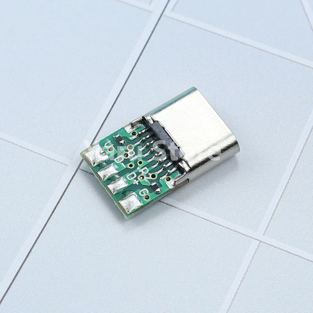 16pin USB Electric Terminals Welding DIY Data Cable Support PCB Board USB Type C Female Connectors Jack With Dual 5.1K Resistors