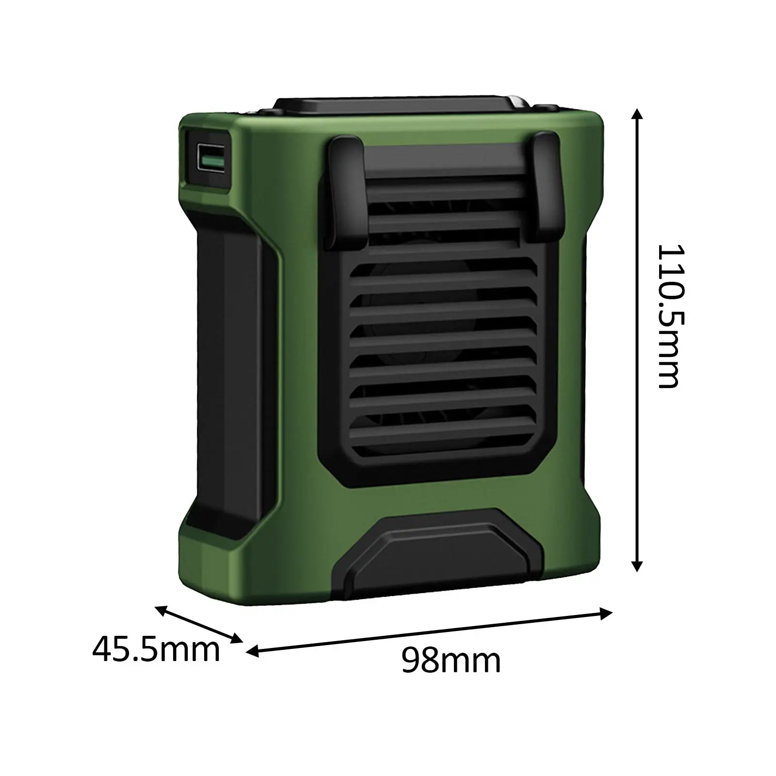 مروحة الخصر المحمولة تكييف الهواء USB المحمولة قوة البنك متعددة الوظائف الخصر معلقة مروحة للمنزل مكتب مزرعة الرياضة موقع العمل