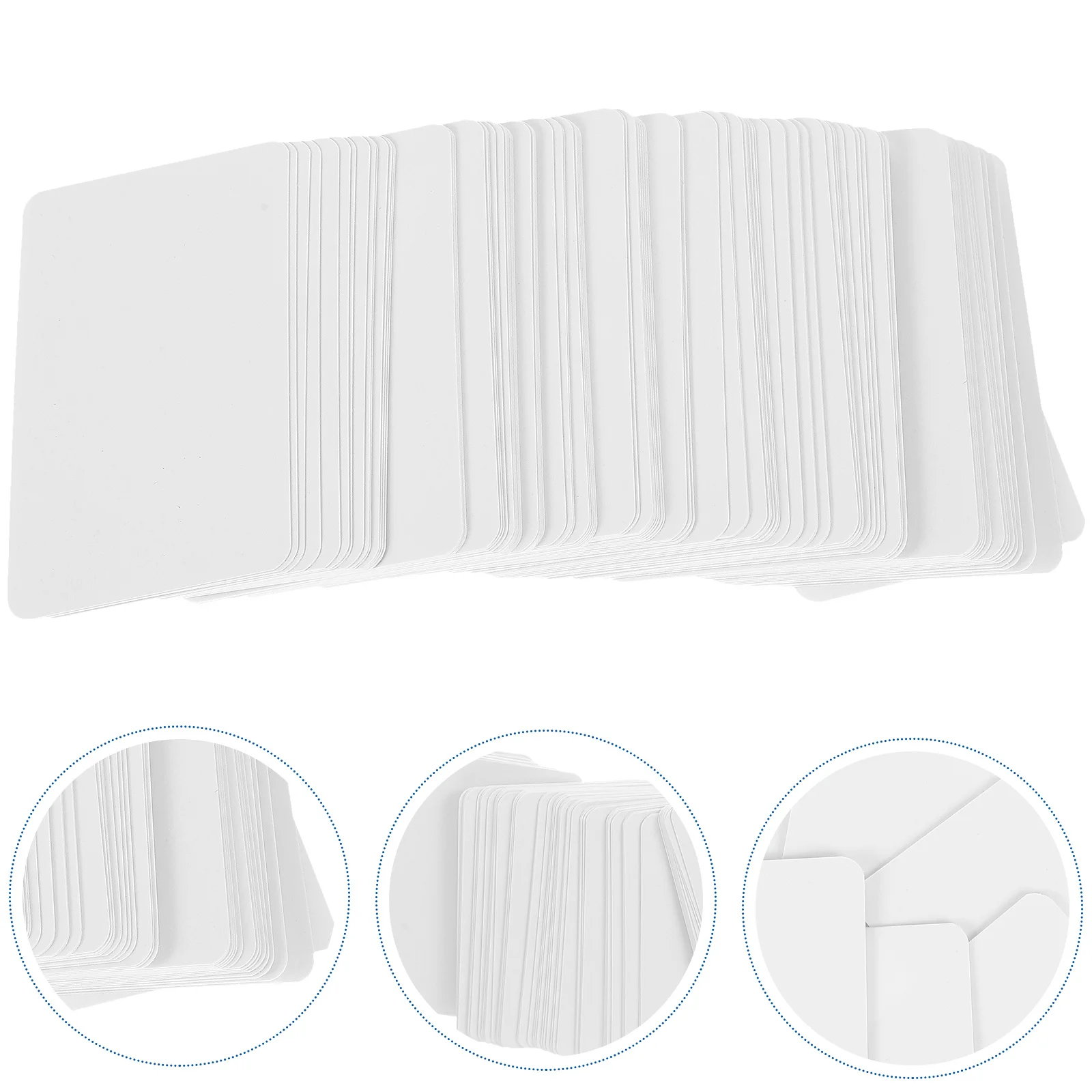 

3 Boxes Diy Blank Cards Multi-Function Thickened Portable Note Cards Smooth Flat Paper Round Corner Safe Design Stationery