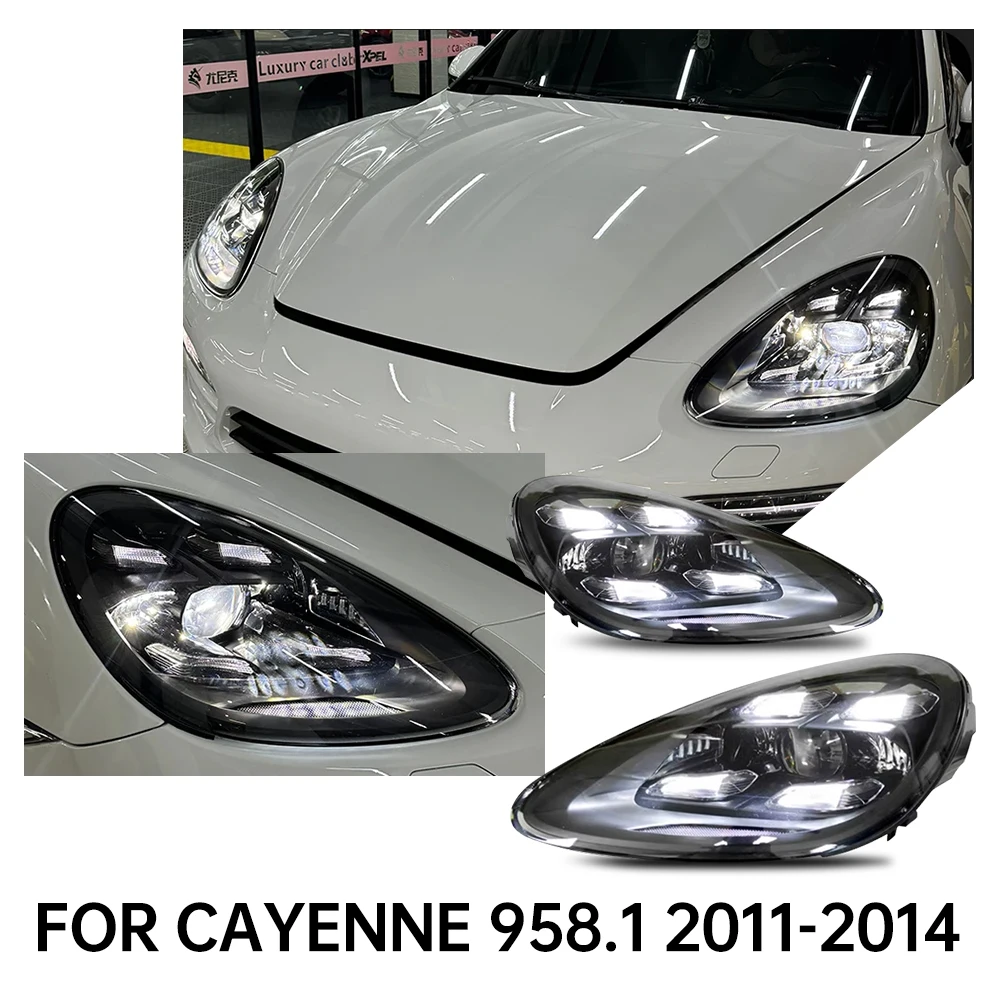 

Car Lights For Porsche Cayenne 958.1 Headlight 2011-2014 Head Lamps Upgrade 2020 Matrix headlights Plug and Play 2PCS