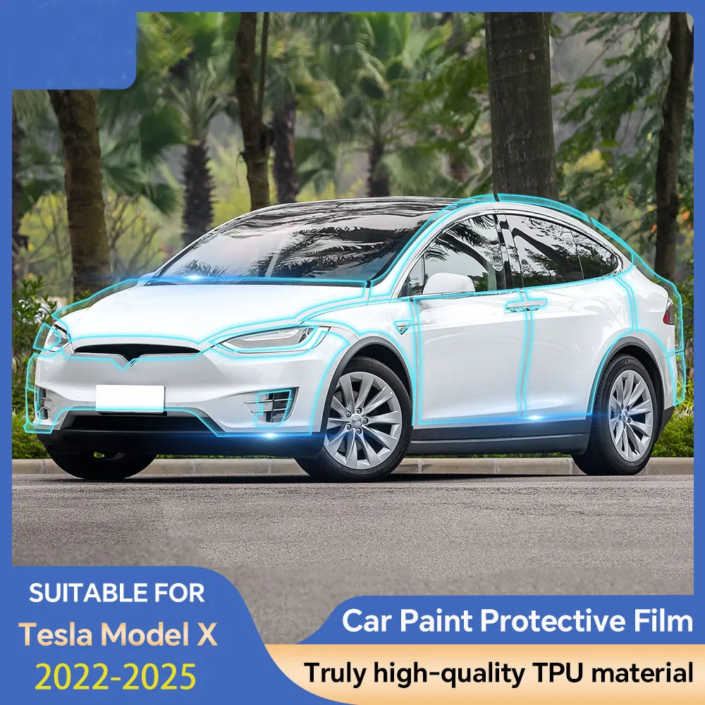

8.5MIL TPU Car Bumper Paint Protection Film PPF for Tesla Model X 2022 2023 2024 2025 Pre Cut Anti-Scratch Resistant
