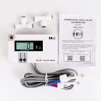 Digital Water Quality Tester Dual Probe Online TDS Detector Input/Output Water Quality Monitor for Tap Water Fish Tank