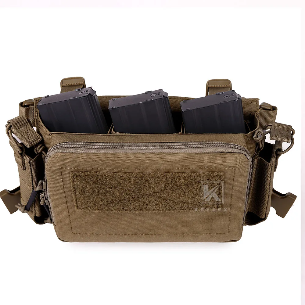 KRYDEX Tattico Elastico 5.56 Triplo Doppio Rivista Inserto 7.62 Mag Pouch Per D3CR Pettorale Piastra Carrier Vest Placard Canguro