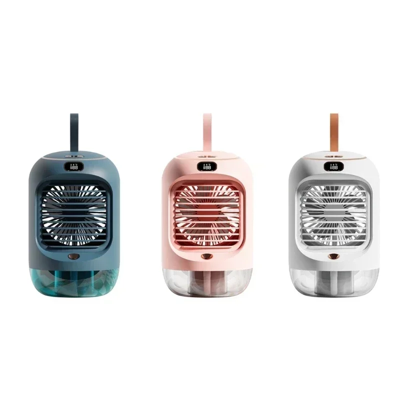 Ricarica USB portatile Ventilatore ricaricabile a 3 velocità Ventilatore da tavolo portatile per studenti Ventola di raffreddamento bagnata per interni ed esterni