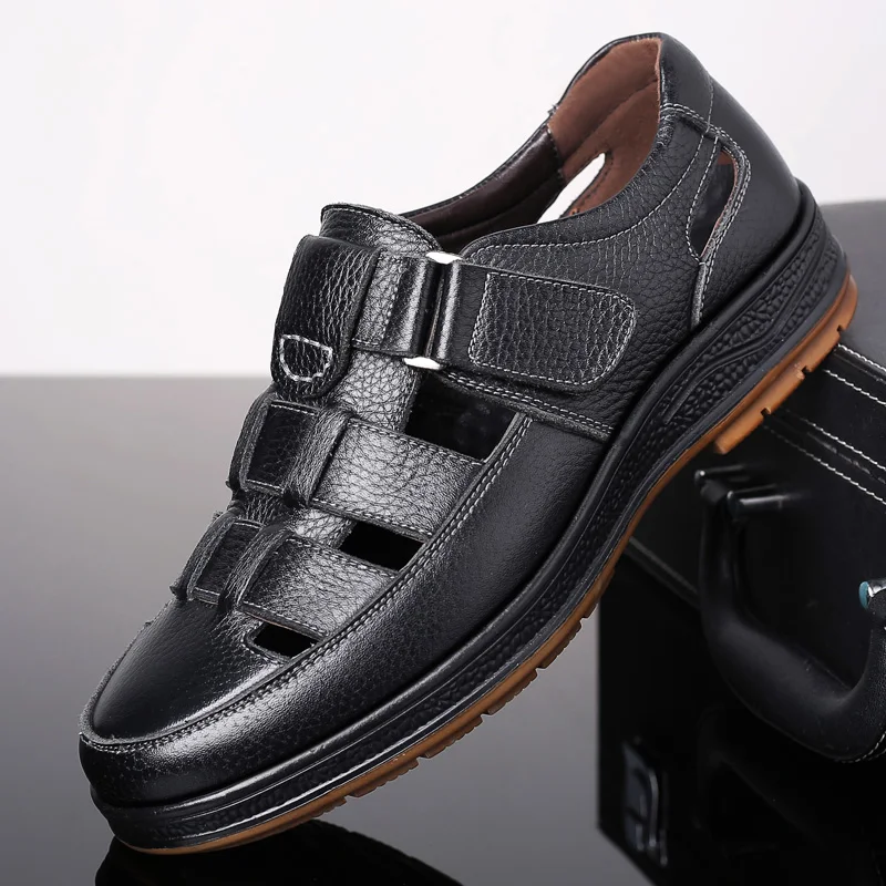Men's Slip-on Hollow-out Loafers, Summer Comfortable Breathable Cutout Shoes, Non-slip for Outdoor Wear and Driving-XH9608