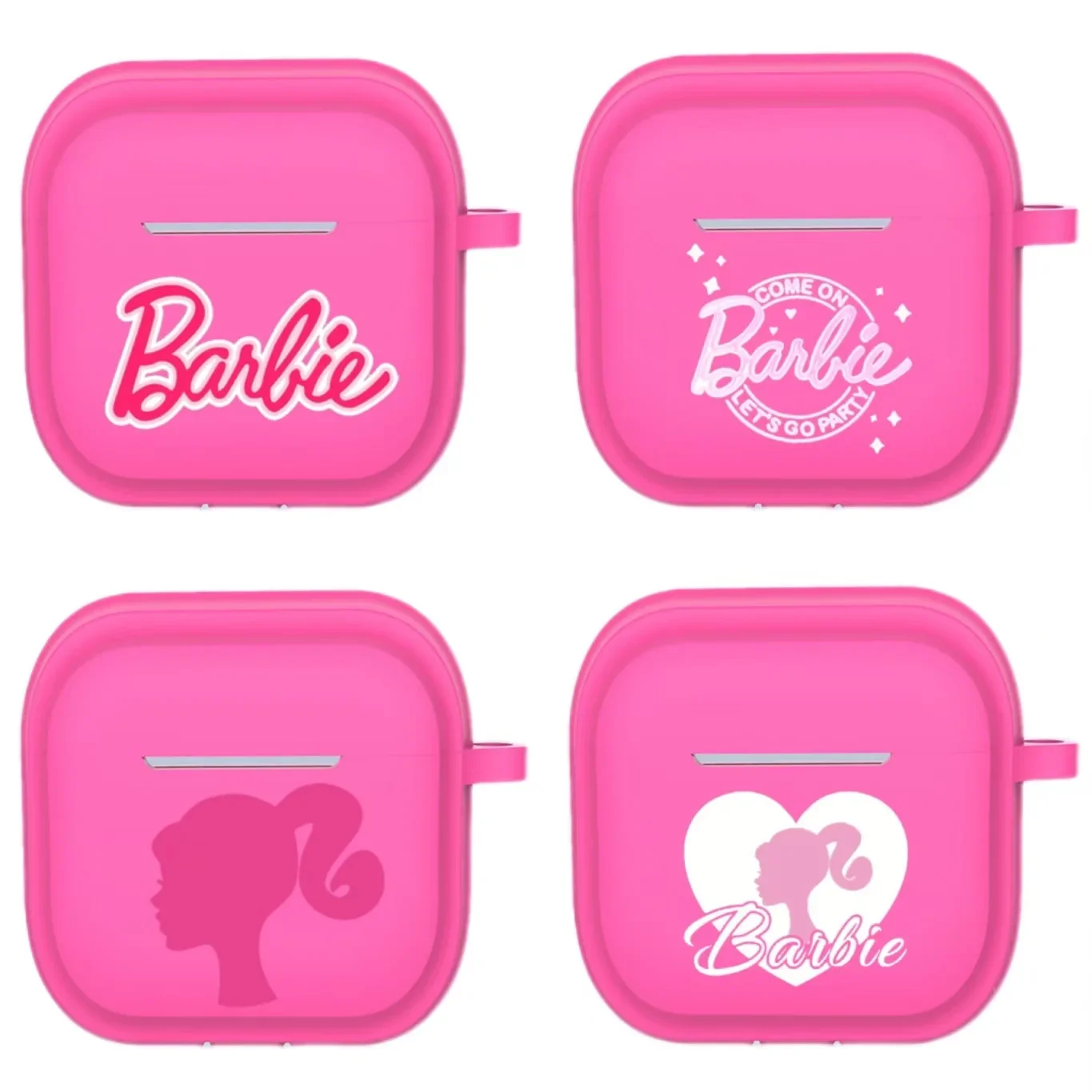 Barbie AirPodsPro2 Protective Case Applicable To Airpods 4 Bluetooth Headphone Case Soft Silicone Anti-fall Protect Cover Gift