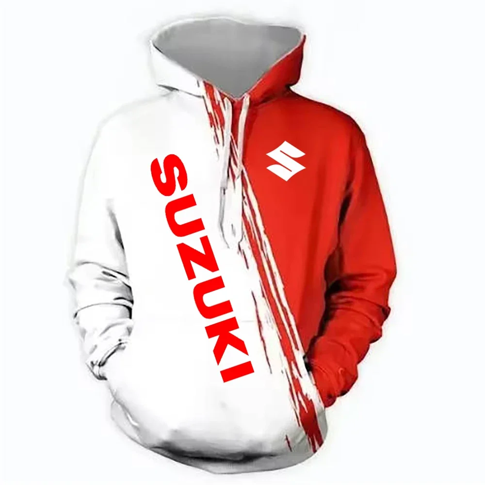 

2025 New Suzuki Sweatshirt Men's Sweatshirt Hoodie Creative 3D Printing Outdoor Street Motorcycle Climbing Sports Pullover