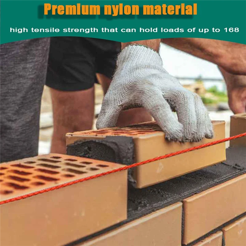 

ABUF-Mason Line With Handle, 600 Ft Length Nylon Twine, 18 Braided Nylon String For Gardening, Reloadable Line Reel