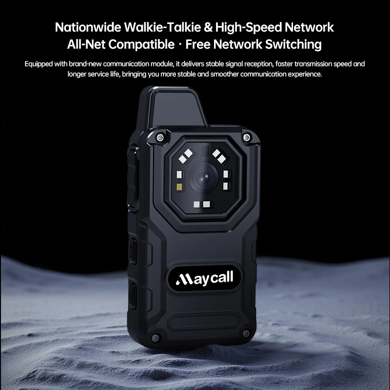 4G Global Public Network Walkie Talkie 5000KM Intercom 2K Body Worn Camera Infrared Night Vision Flashlight Type-C 128GB Expanda