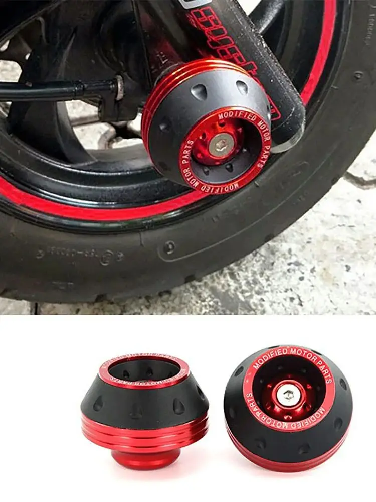 Protection universelle des roues de moto, 2 pièces, Protection contre les chocs, en alliage, pour Motocross, chute de fourche avant, tasses coulissantes
