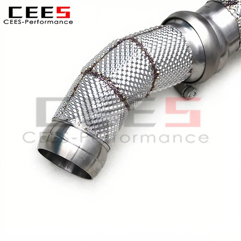👍 Downpipe Knalpot CEES untuk Mercedes-Benz GLS63 AMG 4.0TT 2019-2024 Pipa Knalpot Stainless Steel Free Flow Sistem Knalpot Mobil