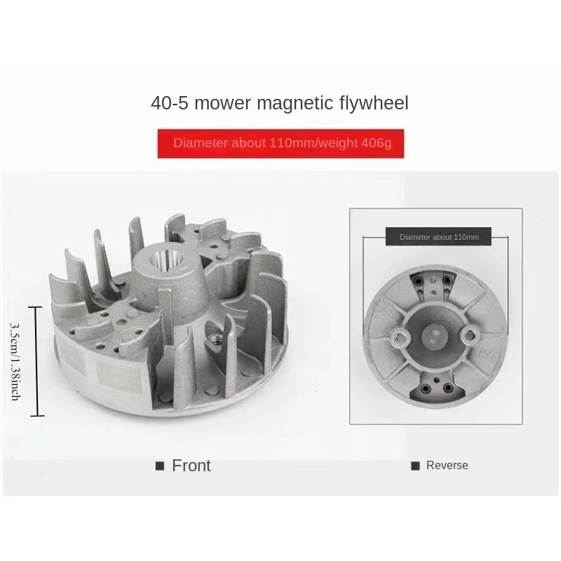 Pièces de débroussailleuse pour débroussailleuse, volant d'inertie magnéto, convient pour CGturquoise 43A, BGturquoise 430, TL43, TL52, 40-5, 430