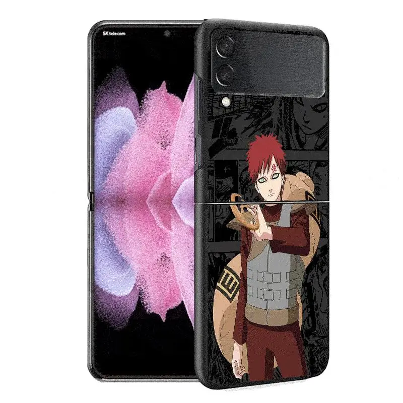 Ainime Narutos Sasuke Case for Samsung Galaxy Z Flip 4 3 5 5G Flip Shockproof Capa 6.7 Inches Black Hard PC ZFlip 4 Phone Cover