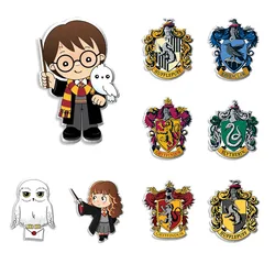 Harries Potters Brooch Wizarding World Peripherals Badge Hogwarts Gryffindor College Enamel Pins Decoration Kids Jewelry Gifts