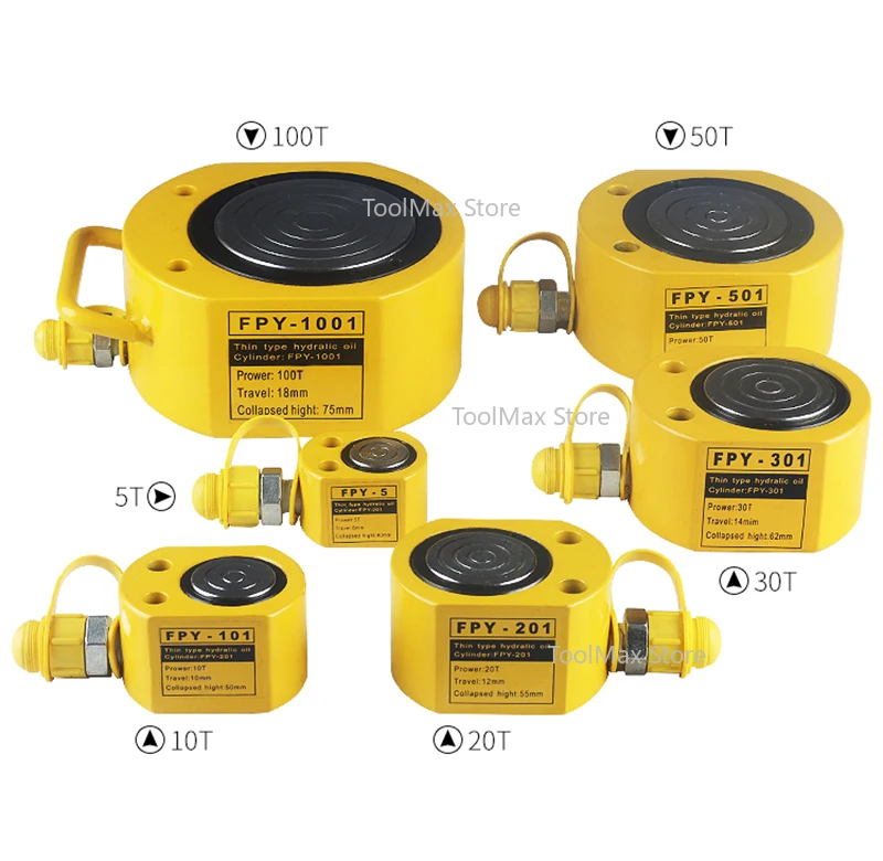 50T 100T رقيقة جدا المحمولة الهيدروليكية رفع جاك منفصلة الهيدروليكية الداعم أسطوانة مائية مضخة أعلى