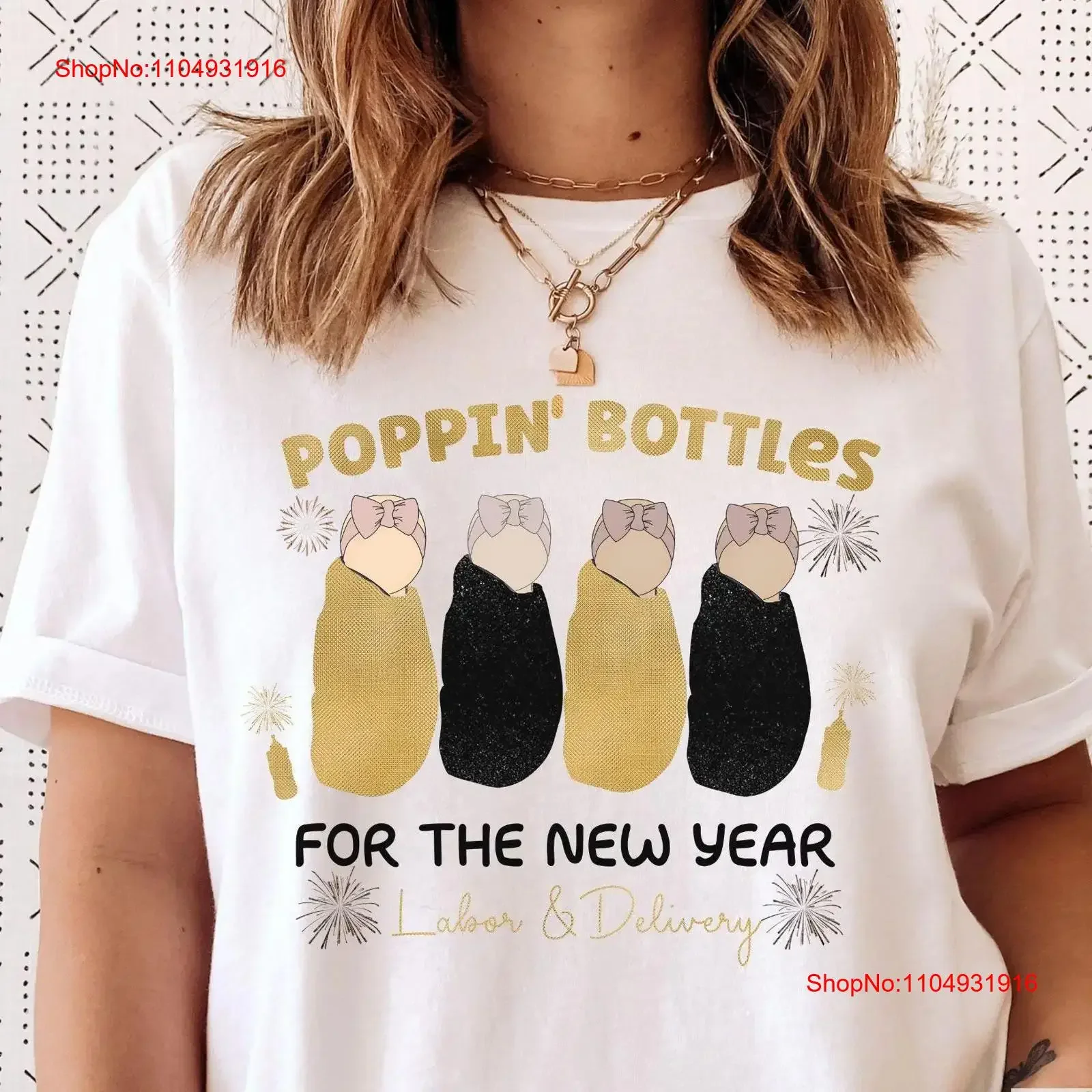 

Флаконы Poppin на Новый год Футболка L и D Медсестра Доставка труда NICU Мама винтажная стираная повседневная дышащая стильная футболка