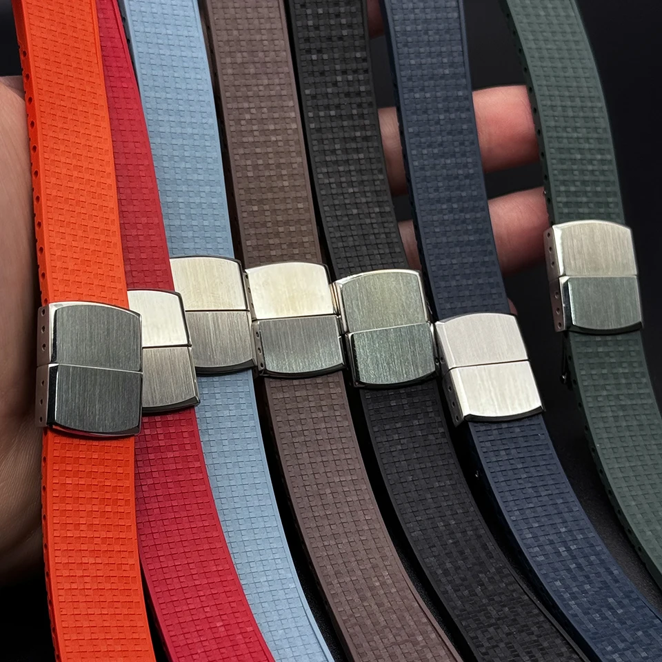 

High Quality Rubber Watch Band 18/19/20/21/22mm FKM Watch Strap Wristband Fashion Men for Seiko Rolex Omega
