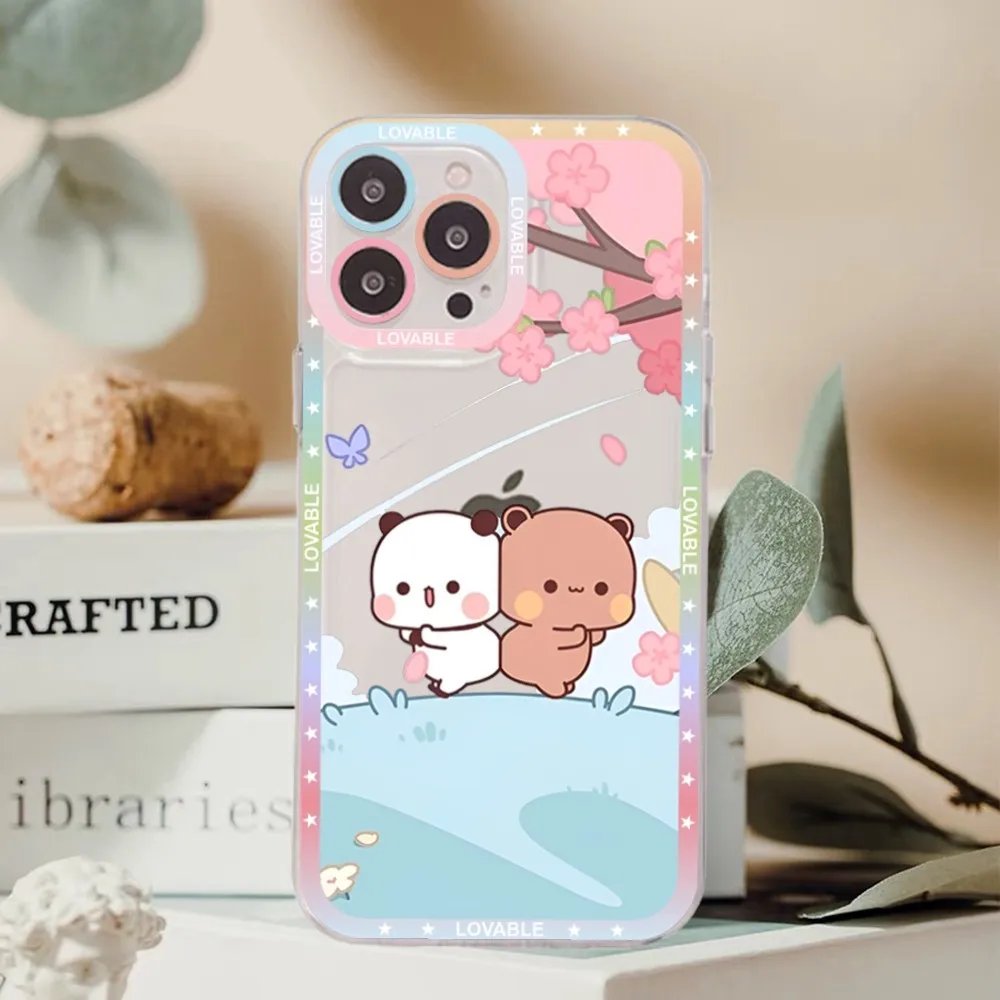 BuBu DuDu Cartoon Phone Case For iPhone 15 14 13 12 11 Pro Max 14 13 12 Pro Mini Transparent Case