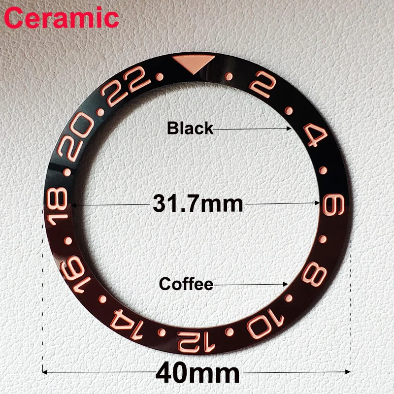 40mm * 31,7mm Keramik-Uhrenlünetteneinlage Passend für 42mm bis 44mm Taucher-GMT-Yacht-Sea-Dweller-Uhrengehäuse Uhrenring-Zubehör – Detail 27