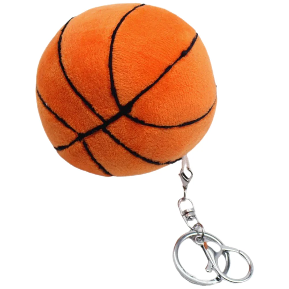 Phone Charm Strap Basketball Keychain Football Keyring Keychains for Women Hairy Bag Plush