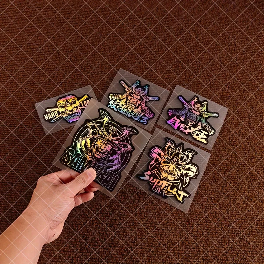 

JDM Japanese Samurai Car Sticker Decal, Laser Material For Rear Windshield, Car Door, Motorcycle, Scooter, Laptop, Skateboard