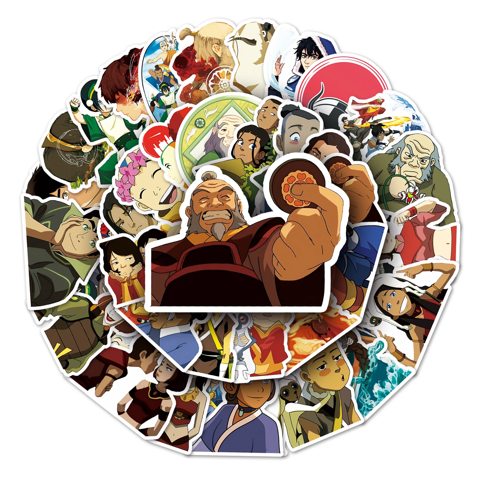 10/50 adet Avatar son hava bükücü Anime çıkartmalar kaykay gitar dizüstü kaykay kupası bagaj klasik oyuncak etiket çocuk için