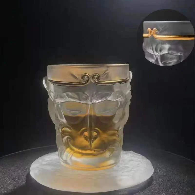 1Pcs Black Myth WuKong Glass Cup 100ML Monkey King Clear Tea Cup Wine Glass Hot Gaming Peripherals Manual Crafts Fans Gift