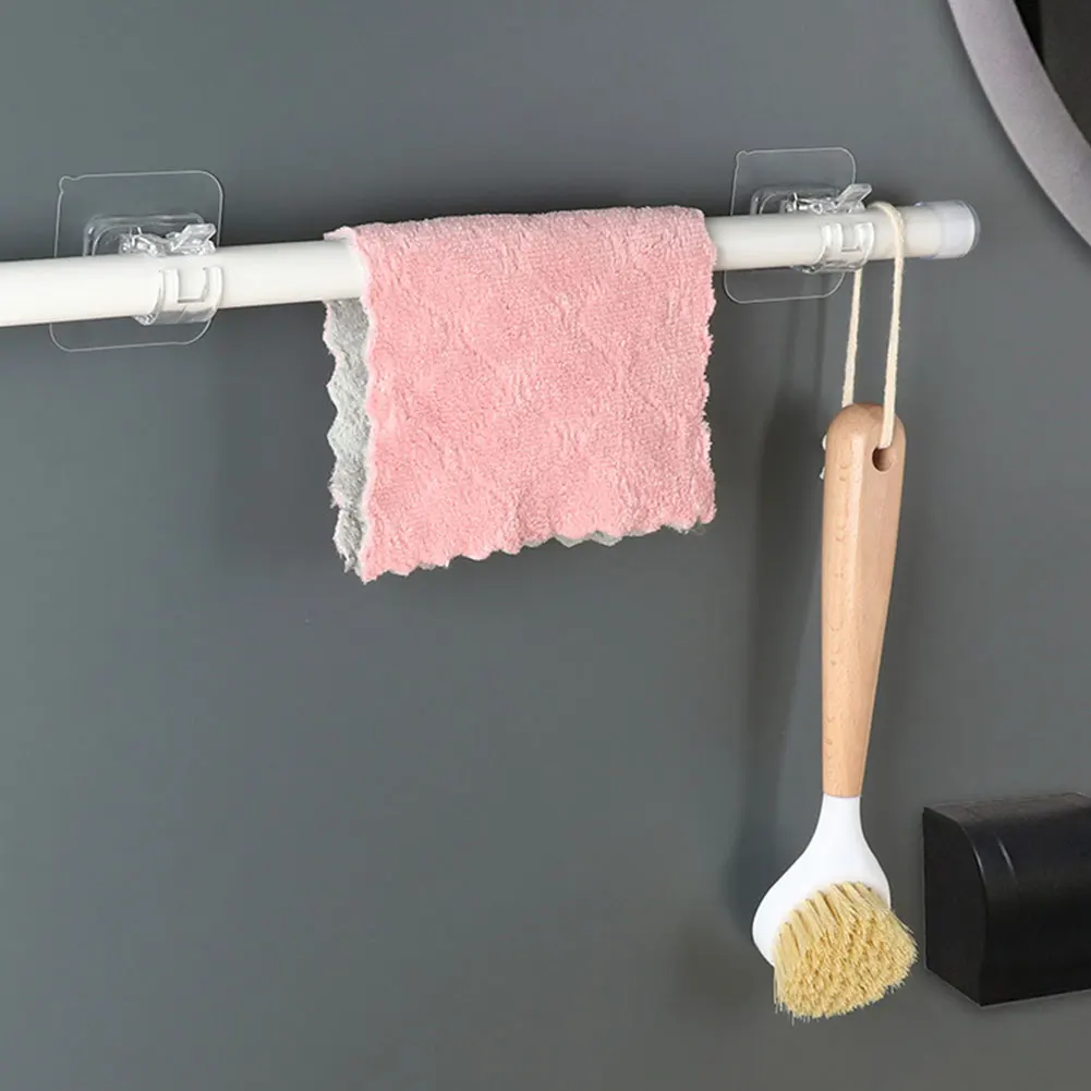 Crochets Adhésifs pour Rideaux, Étanches, Utilitaires, Réglables, Multifonctions, pour HOKitchen, 2 Pièces