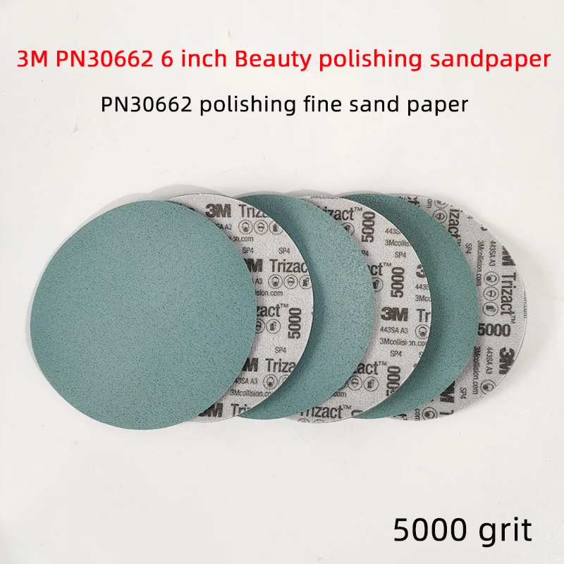 3M 30662 Trizact Schiuma Disco Piramide Carta Vetrata 6 Pollici 152mm Auto Lucidatura Floccaggio Disco Finemente Lucido 5000 Grana Abrasiva