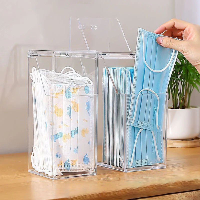 

1Pc Mask Storage Box Wet Tissue Box Baby Wipes Dispenser Holder Household Dust-Proof Tissue Box with Lid Kitchen Seal Container