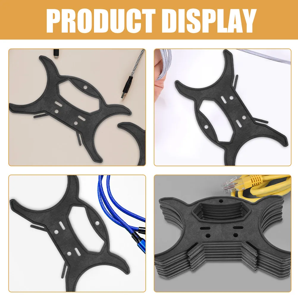 10Pcs Cord Organizer for Light Strings Heavy Duty Plastic Cable Holder Compact Wire Storage Office Tour Tangle