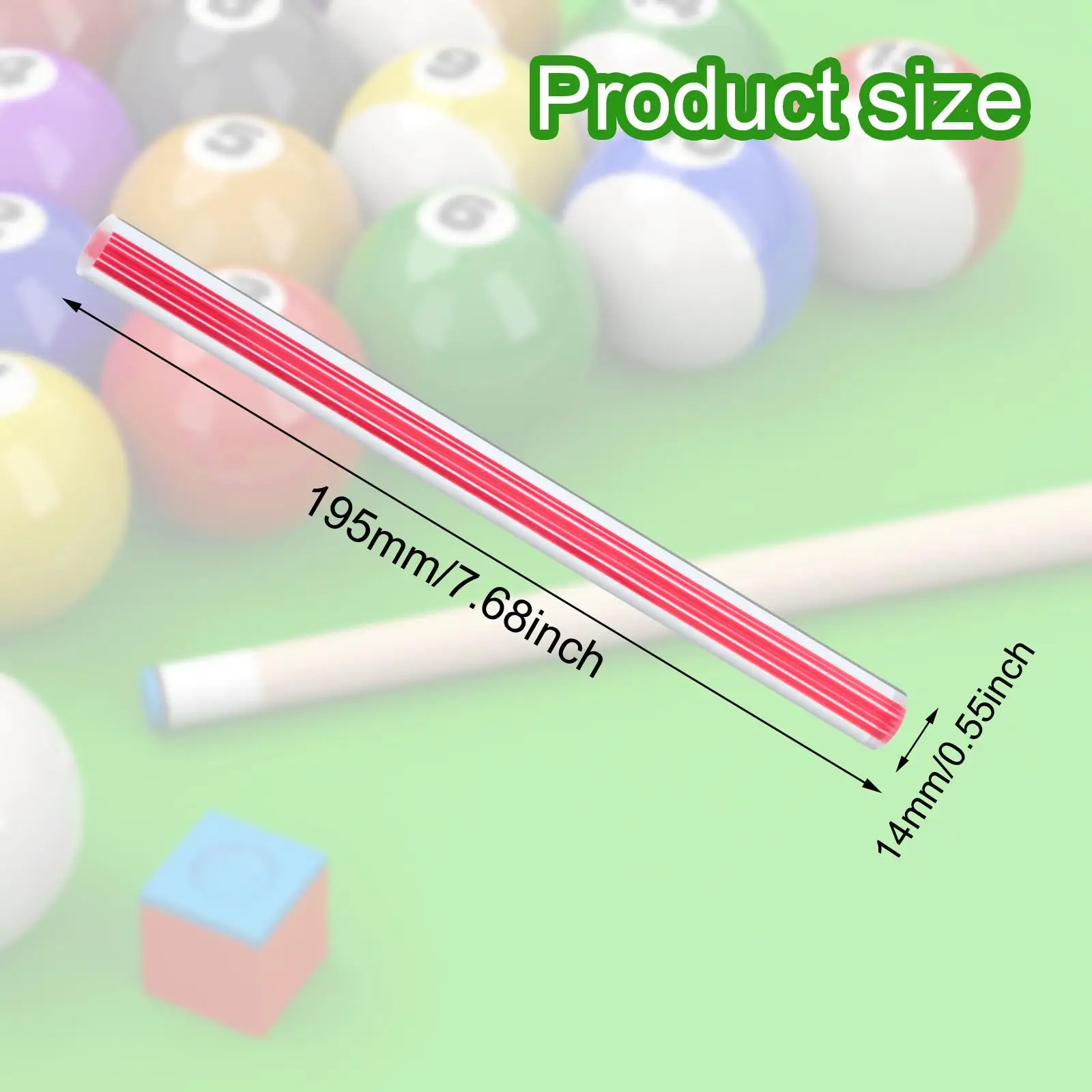 4xAcrylic Pool Cue Ferrule Billiard Accessories DIY Component Replacement Part Red
