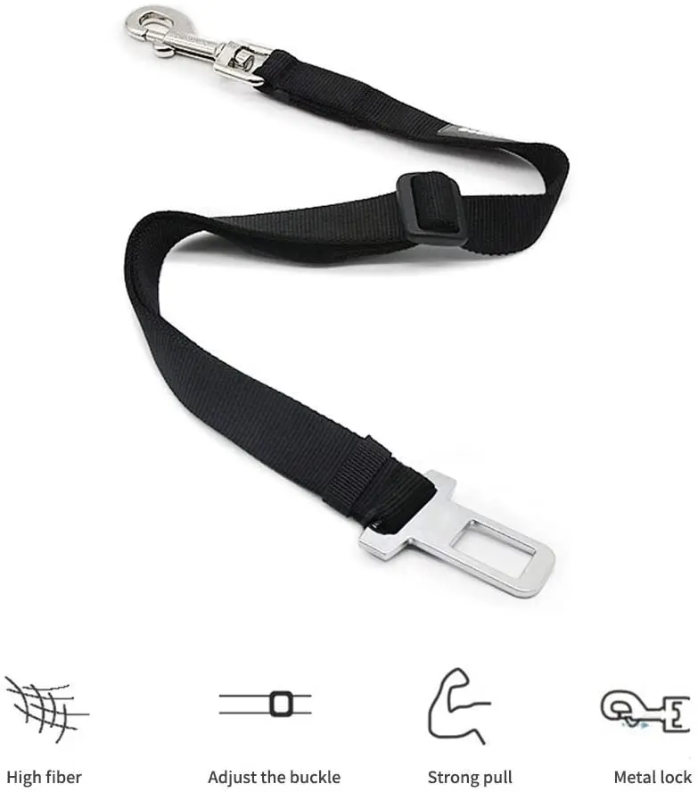 Pet Car Seat Belt Lead Clip Safety Lever Traction Retractable Leash Cat Dog Harness Dog Leash Dog Collars Dogs Accessoires