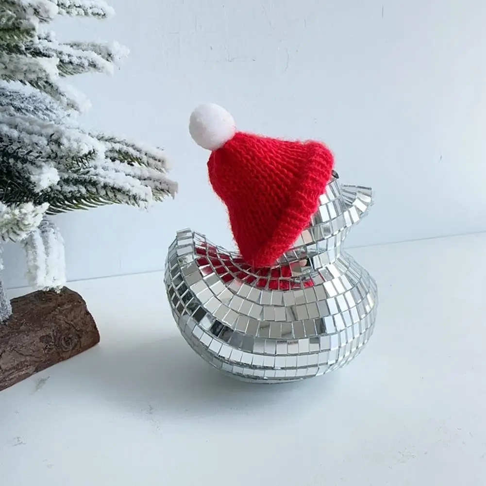 Silver Sequin Ducks Reflective Mirror Ball Duck Ornaments for Christmas Party Decor Shiny Mini Disco Duck for Home for Wedding