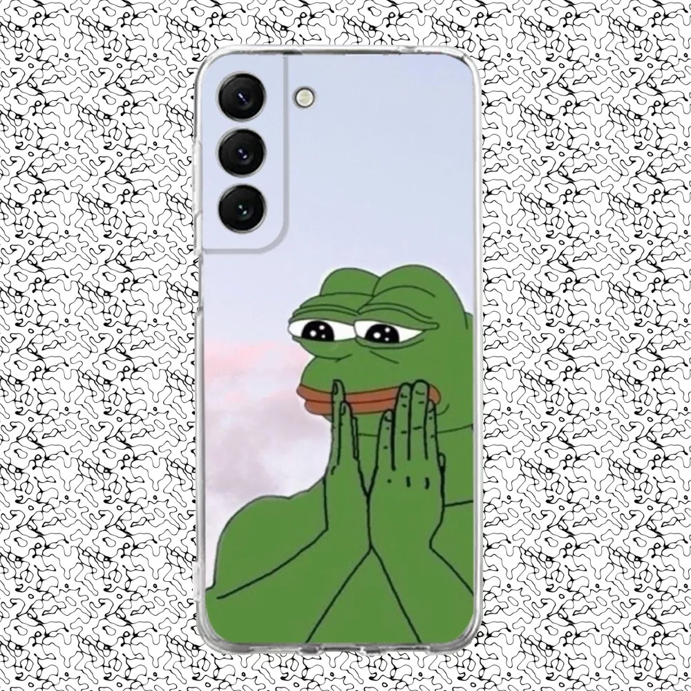 P-Pepe The Frog Phone Case Silicone For Samsung S30,S23,21,22,20 Ultra,S20 FE lite,S10,9,PIus Note20ultra Cover Clear