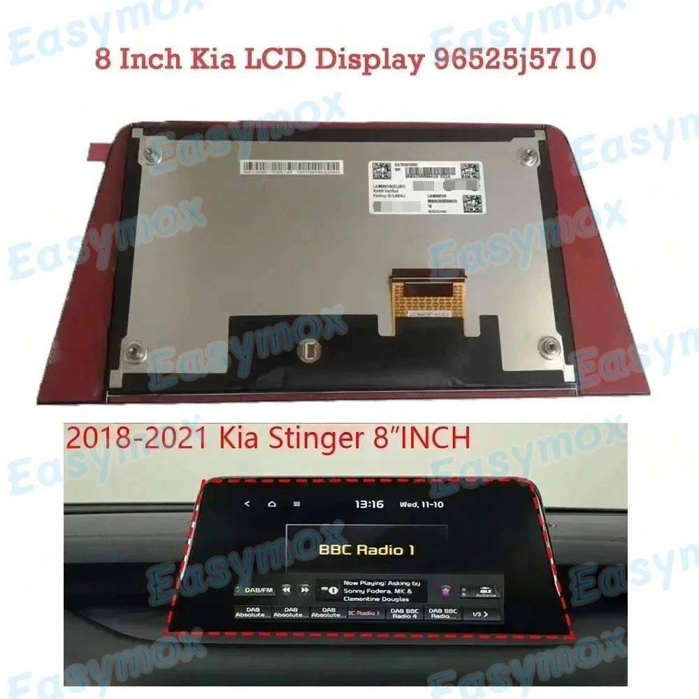 8 Inch LCD Display for Kia Stinger 2018 2019 2020 2021 Nav Radio Screen 96160M7070WK 96525j5710 Repairment