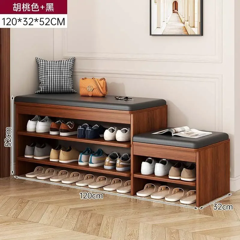 C4  cabinet sitting stool all -in -one cushion can sit on the shoe shelf Parent -child shoe stool door at the door of home shoe